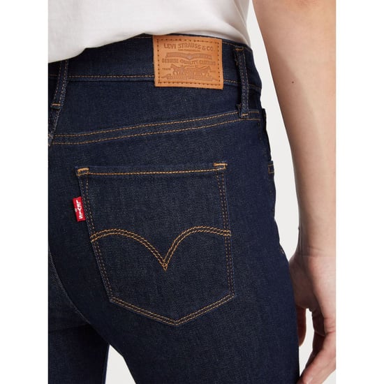 Women's Levis 720 High Rise Super Skinny-Fit Jeans in Blue - Image 5