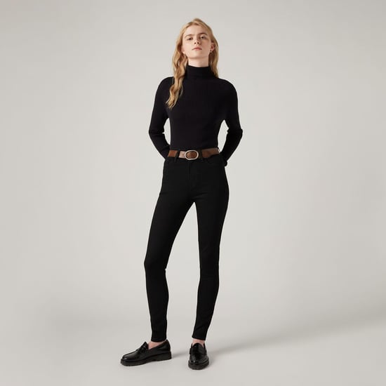 Women's Levis 720 High Rise Super Skinny-Fit Jeans in Black - Image 3