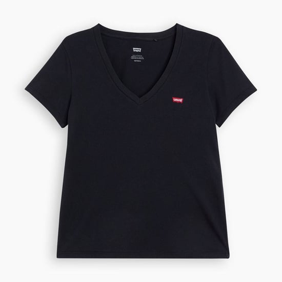 Women's Levis 2 Pack of V-Neck T-Shirts in Black - Image 1