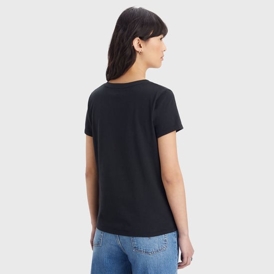 Women's Levis 2 Pack of V-Neck T-Shirts in Black - Image 4