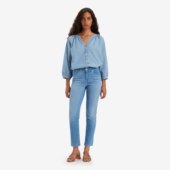 Women's Levis 712 Slim-Fit Jeans in Blue - Image 2