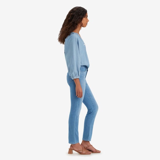 Women's Levis 712 Slim-Fit Jeans in Blue - Image 5