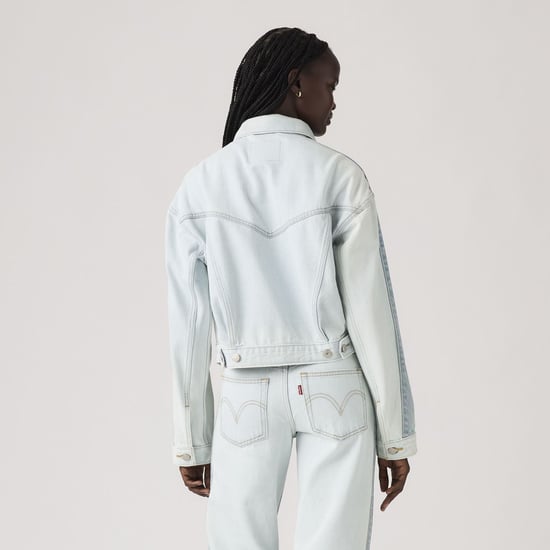 Women's Levis 90s Trucker Jacket in Blue - Image 4