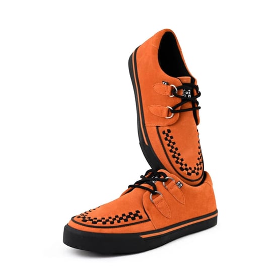 TUK Pointed Creeper Sneaker Oranje Koe Suede Platform Schoenen - A9182 - Image 5