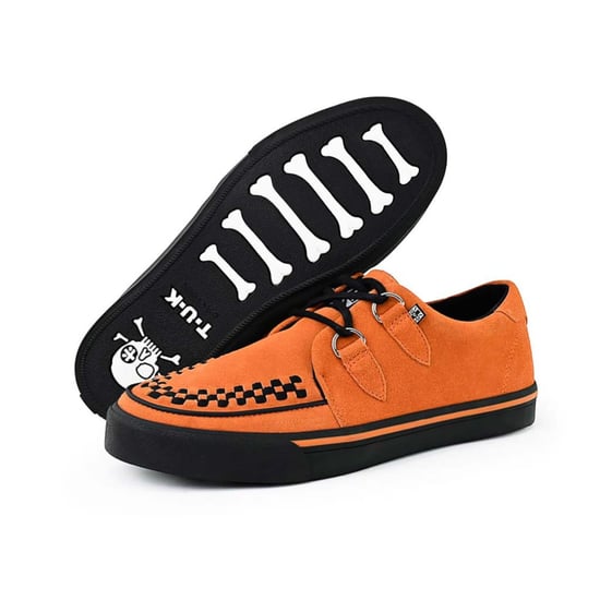 TUK Pointed Creeper Sneaker Oranje Koe Suede Platform Schoenen - A9182 - Image 6