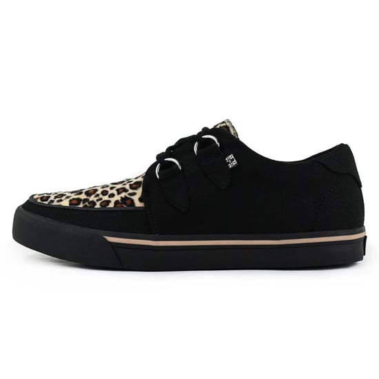 TUK Pointed Creeper Sneaker Zwart Luipaard Canvas Platform Schoenen - A9180 - Image 3