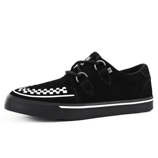 TUK Pointed Creeper Sneaker Zwart Wit Suède Platform Schoenen - A9182 - Image 5