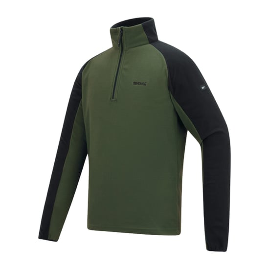 Regatta Mens Elson II Lightweight Fleece (Dark Khaki/Black) - Image 3