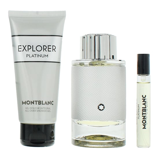 Montblanc Explorer Platinum Eau de Parfum 100ml, Eau De Parfum 7.5ml + Shower Gel 100ml Gift Set for Him - Image 2