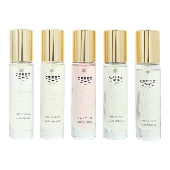 Creed Aventus, Love in White, Wind Flowers, Royal Princess Oud, Spring Flower Eau de Parfum 5 x 10ml - Image 2