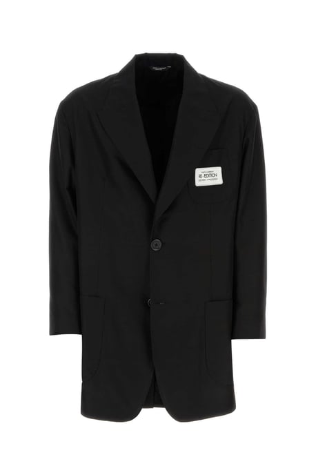 Svart Shantung Oversize Blazer - Image 1