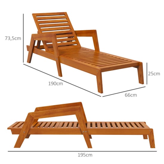 4goodz Ligbed massief hout 66 cm x 190 cm x 73,5 cm - Image 5