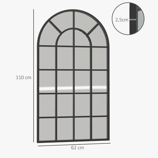 4goodz Wandspiegel raamontwerp met metalen lijst 110 x 62 cm - - Image 2