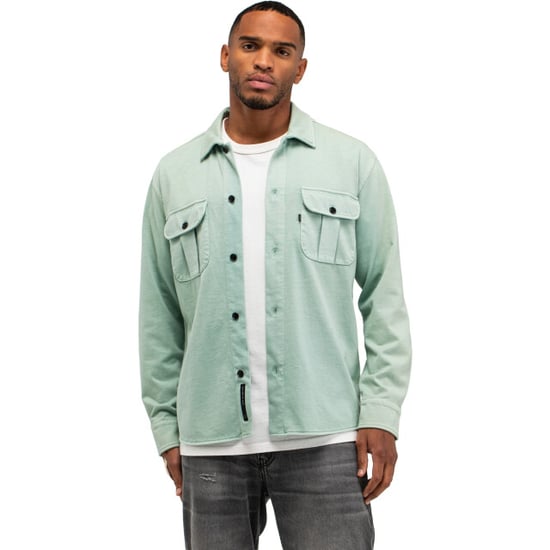 Butcher of Blue Phil jersey overshirt inari green - Image 1
