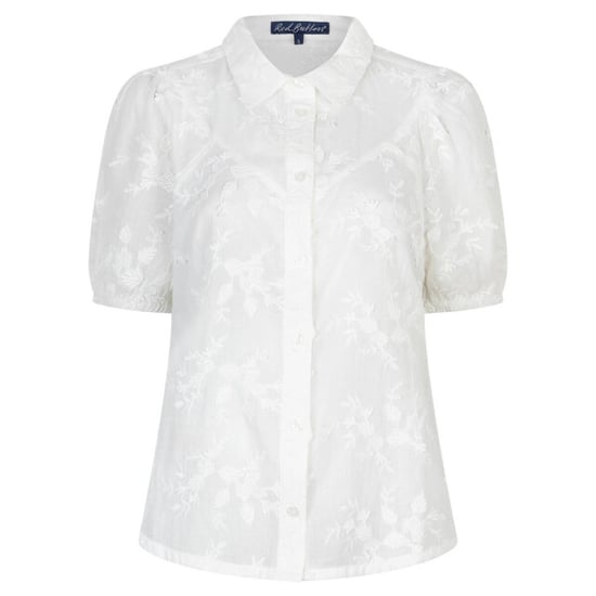 Red Button Blouse korte mouw srb4826 victoria - Image 1