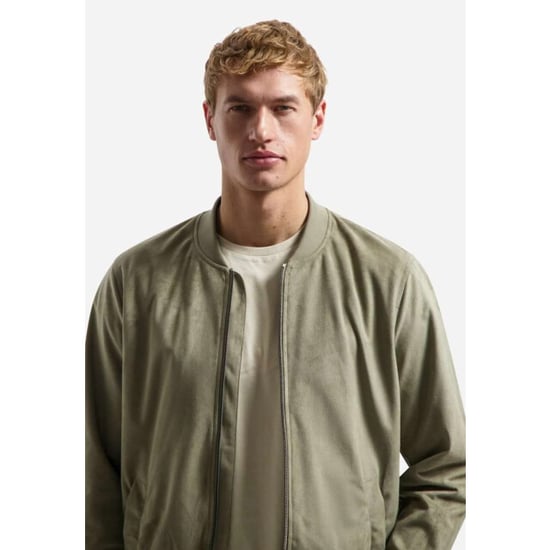 No Excess Jacket short fake suede light moss - Image 6