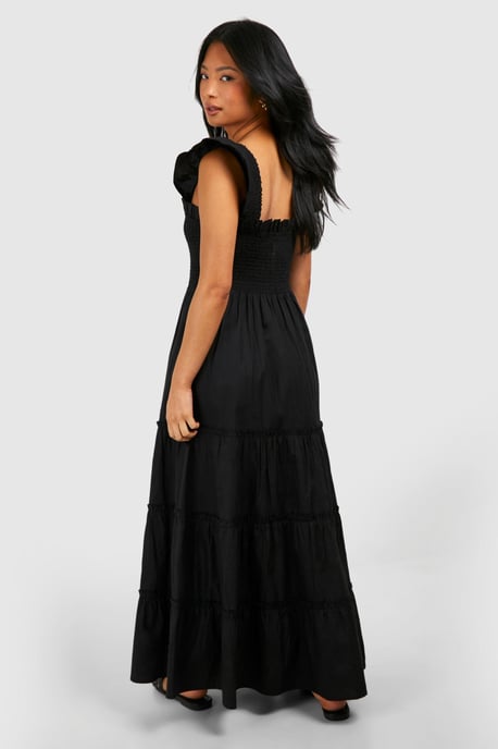 Petite Shirred Poplin Midaxi Dress - Image 2