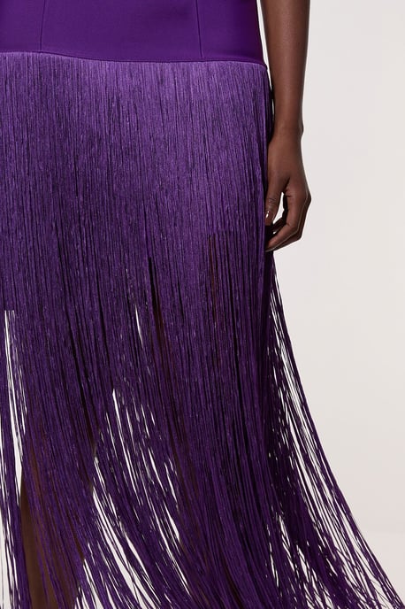 Figure Form Bandage Tassel Hem Knitted Dress - Image 3
