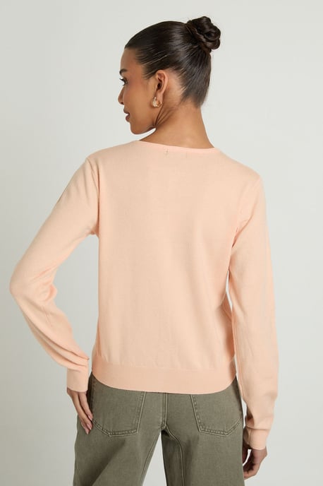 Super Soft Lightweight Knitted Crew Neck Cardigan - Image 2
