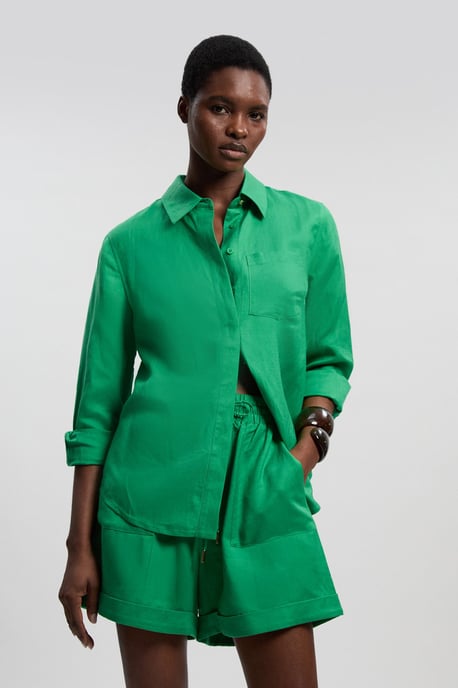 Viscose Linen Woven Long Sleeve Shirt - Image 2