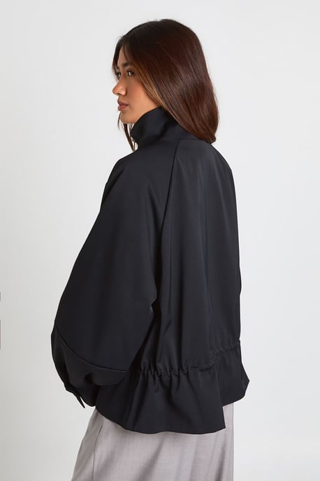 Cinched Waist Funnel Neck Jacket - Image 2