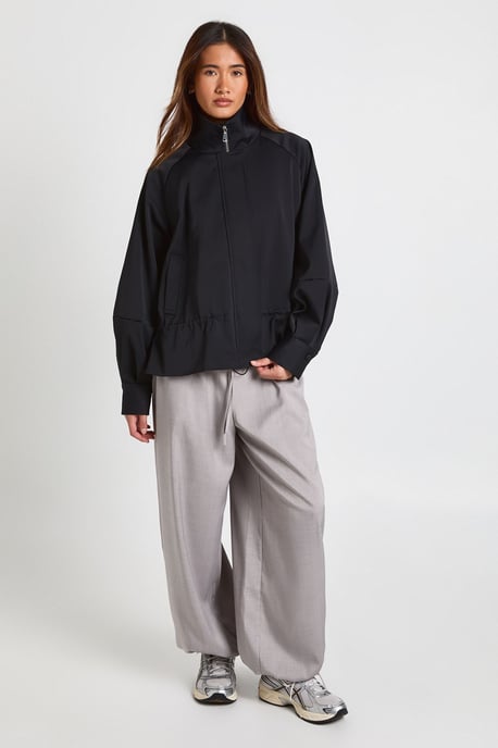 Cinched Waist Funnel Neck Jacket - Image 3