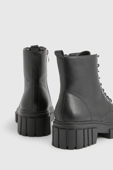 Wide Fit Chunky Heeled Ankle Boots - Image 4