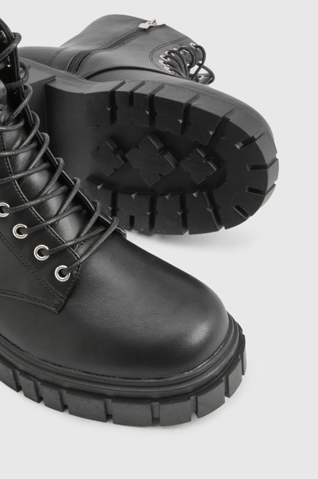 Wide Fit Chunky Heeled Ankle Boots - Image 5