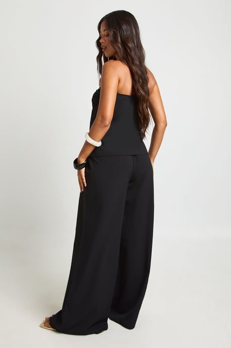 Linen Look Frayed Hem Beach Trousers - Image 2