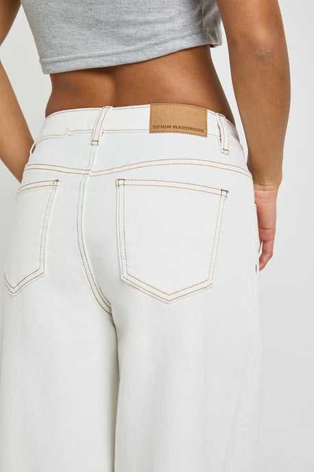 Petite Turn Up High Waist Wide Leg Jean - Image 4