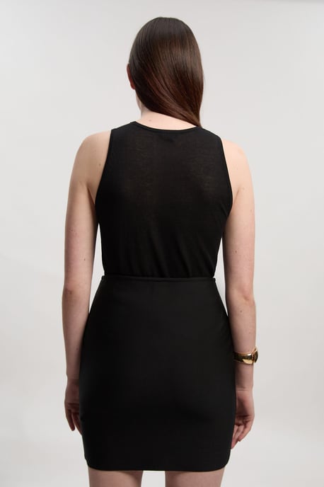 Pu Tipped Military Bandage Mini Skirt - Image 3