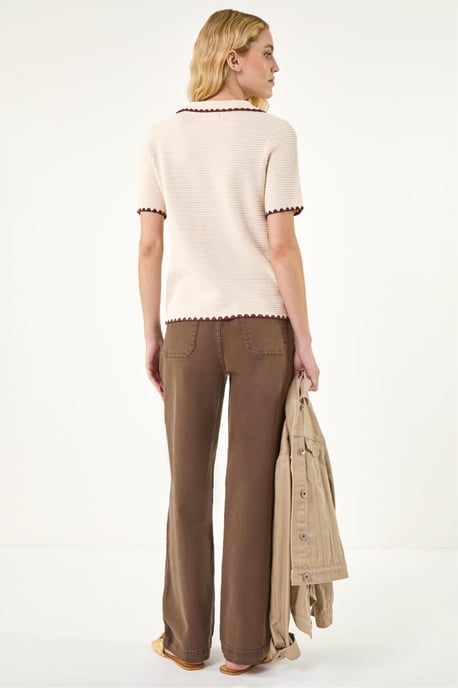 Textured Collar Knit Top - Image 3