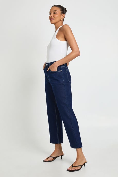 The High Waist Cropped Straight Leg Jean - Image 3