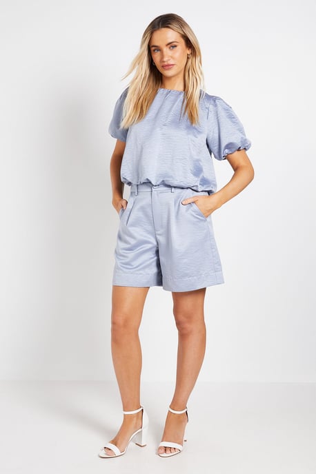 Bubble Hem Crew Neck Top - Image 2