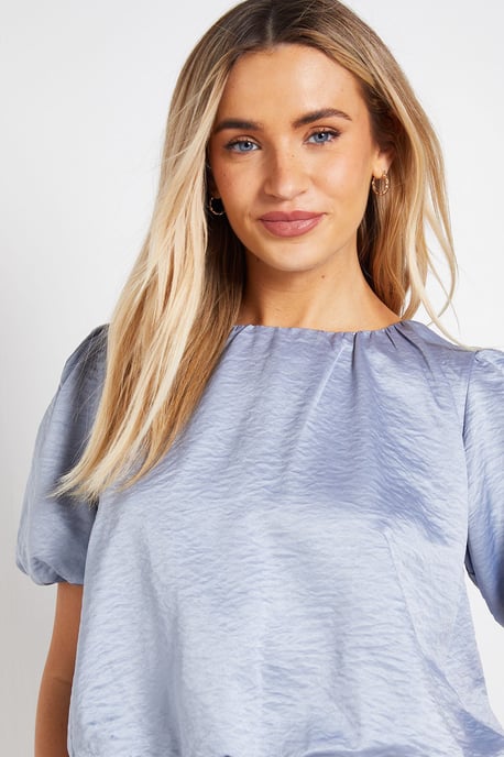 Bubble Hem Crew Neck Top - Image 4