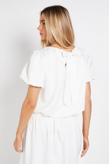 Bubble Hem Crew Neck Top - Image 4