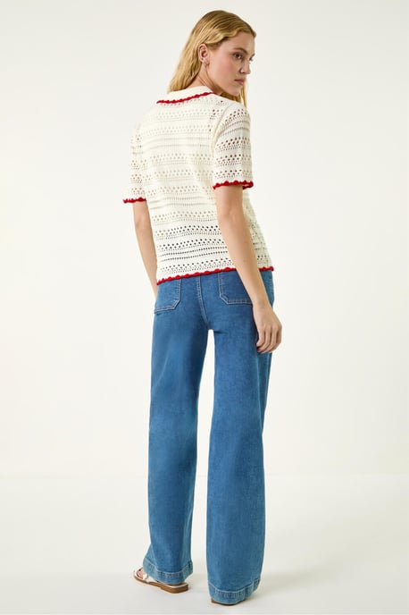 Collar Button Knit Top - Image 3