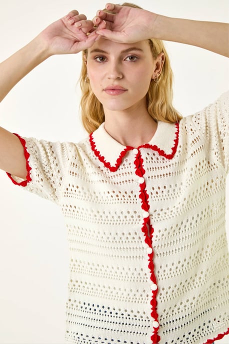 Collar Button Knit Top - Image 4