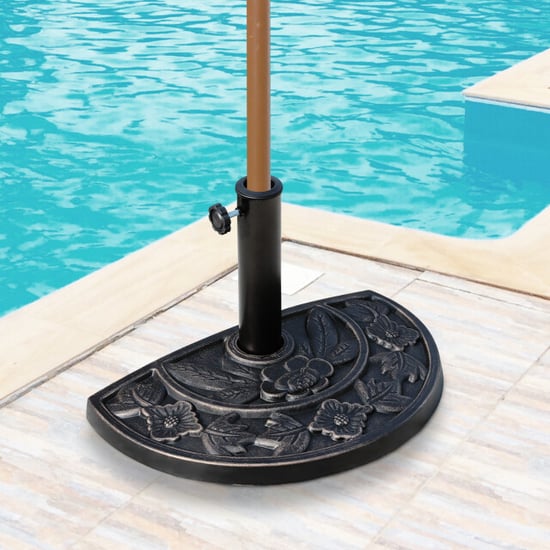 4goodz Halfronde parasolvoet 9 kg standaard parasol 50x31x32 cm - Image 2