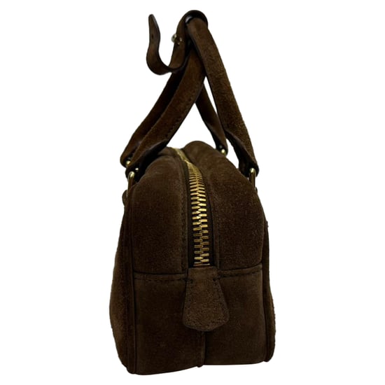 Miu Miu Arcadie Padded Top-Handle Bag in Brown Suede - Image 2
