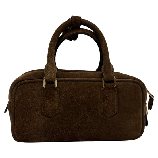 Miu Miu Arcadie Padded Top-Handle Bag in Brown Suede - Image 3