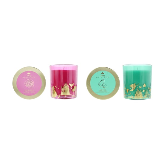 Disney Princess Scented Candle 2×213g - Coral Blossom & Sea Salt, Briar Rose & Vanilla - Image 1