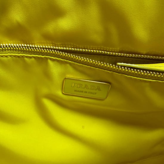 Prada Giallo Tessuto Chain Tote Bag in Yellow Nylon - Image 3