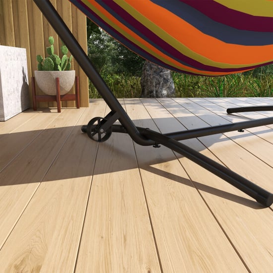 4goodz Hangmatstandaard met wielen verstelbaar 290x120x115 cm - - Image 4