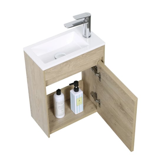 Badplaats Toiletmeubel sinta 40 x 22 cm kastanje fonteinmeubel met - Image 6