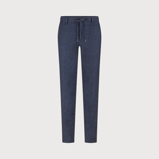 Blue Industry De chino met ruitmotief | - Image 3