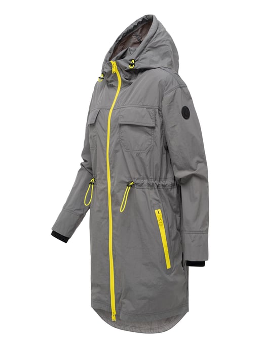 Marikoo women’s transitional coat Trüffelbonbon with hood - Image 2