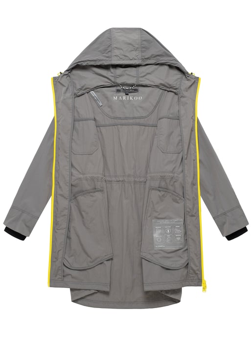 Marikoo women’s transitional coat Trüffelbonbon with hood - Image 4