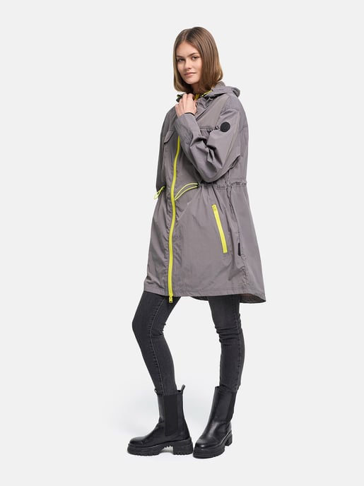 Marikoo women’s transitional coat Trüffelbonbon with hood - Image 6