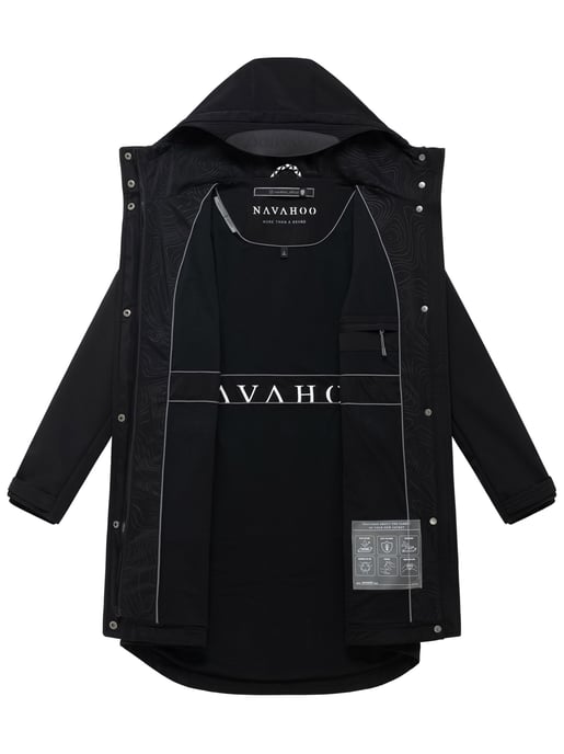 Navahoo dames softshell tussenjas Morgennebel met capuchon - Image 4
